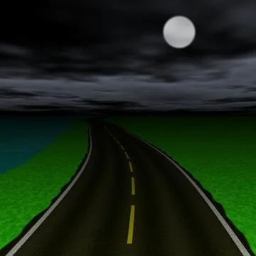 Abstract road landscape generated background Stock Illustration