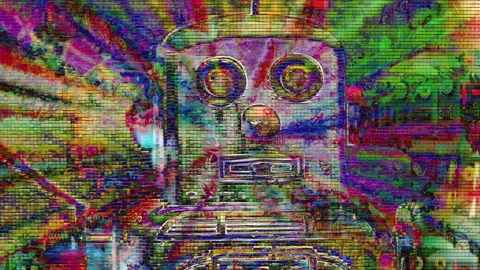 Abstract robot background Stock Footage 329503768