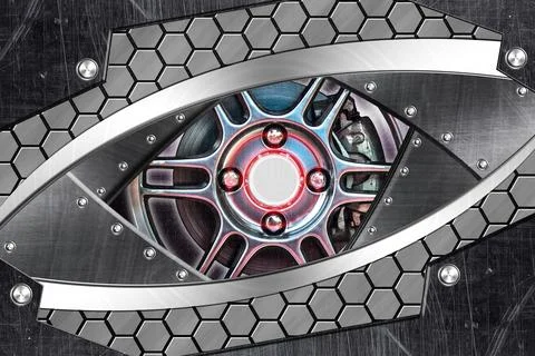 Abstract robot eye Stock Photos