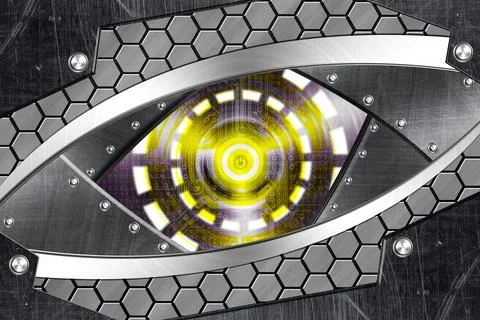 Abstract robot eye Stock Photos