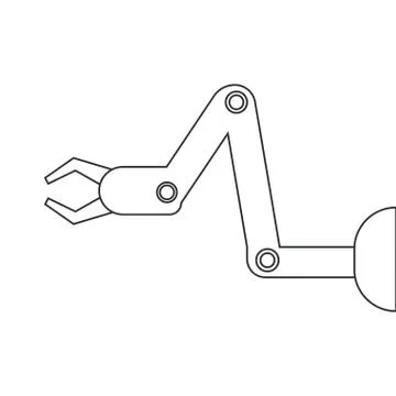 Abstract robot hand Stock Illustration