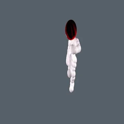 Abstract Robot Hip hop dancer with  head on fire Stock Footage 69490273