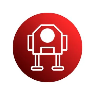 Abstract robot icon design representing modern technology and innovation fo.. Stock Illustration
