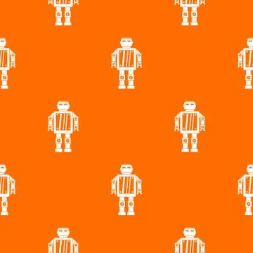 Abstract robot pattern seamless Illustrazione stock