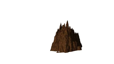 Abstract rock growing isolated white background 3d rendering Stock Footage 243082506