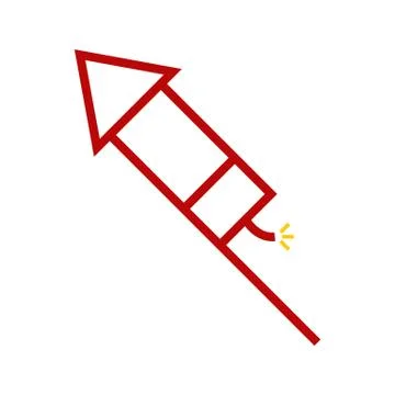 Abstract Rocket Firework Vector Illustration Graphic Stock Illustration