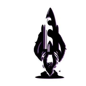 Abstract Rocket Launch Design. Concept of innovation, technology, and future. Stock Illustration