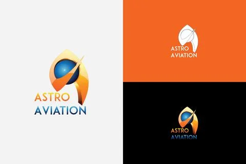 Abstract rocket shape logo vector with letter A Stock Illustration