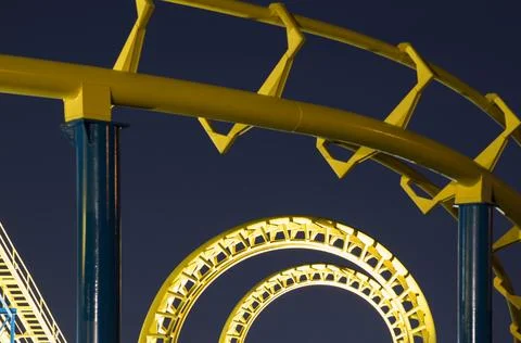 Abstract of roller coaster Stock Photos
