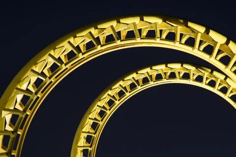 Abstract of roller coaster 写真素材