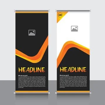 Abstract Rollup Banner Vector EPS Illustrazione stock