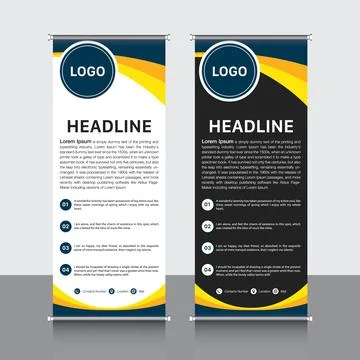 Abstract Rollup Banner Vector EPS Stock Illustration
