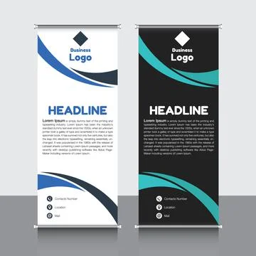 Abstract Rollup Banner Vector EPS Stock Illustration