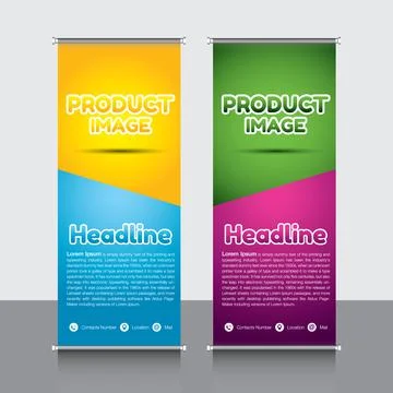 Abstract Rollup Banner Vector EPS Stock Illustration