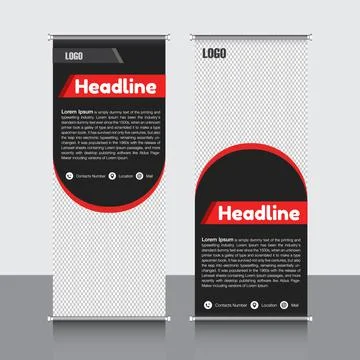Abstract Rollup Banner Vector EPS Illustrazione stock