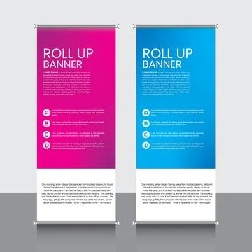 Abstract Rollup Banner Vector EPS Stock Illustration