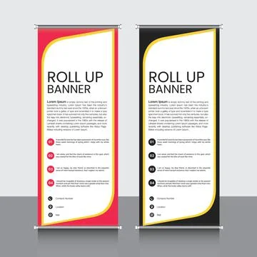 Abstract Rollup Banner Vector EPS Illustrazione stock