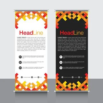 Abstract Rollup Banner Vector EPS Illustrazione stock