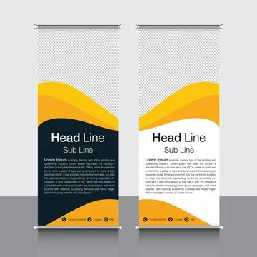Abstract Rollup Banner Vector EPS Stock Illustration