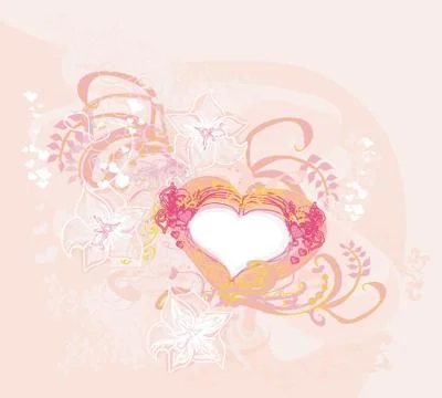 Abstract romantic background with heart Stock Illustration