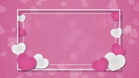 Abstract romantic background with hearts for Valentine's Day and Wedding Day Stock Footage 88121633