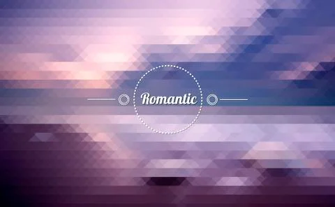 Abstract romantic sunset Stock Illustration