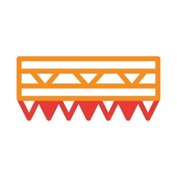 Abstract Roof with Geometric Design Elements Stock Illustration