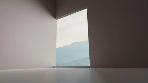 Abstract room with big window. Stock Illustration