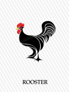 Abstract rooster Stock Illustration