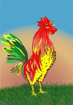 Abstract rooster. Stock Illustration