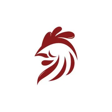 Abstract rooster logo template Stock Illustration