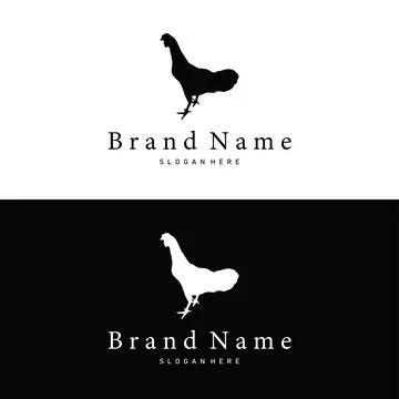 Abstract rooster logo with unique shape and creative form Stock Illustration