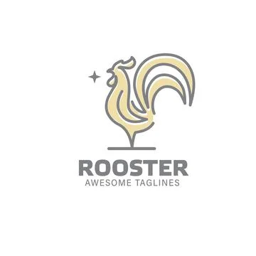 Abstract Rooster vector logo concept Stock Illustration