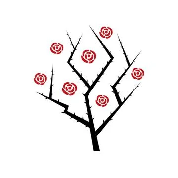 Abstract rose bush Stock-Illustration