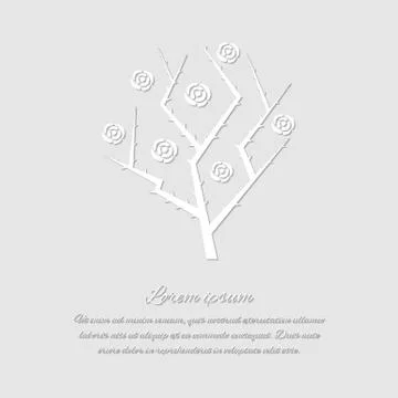 Abstract rose bush Illustrazione stock
