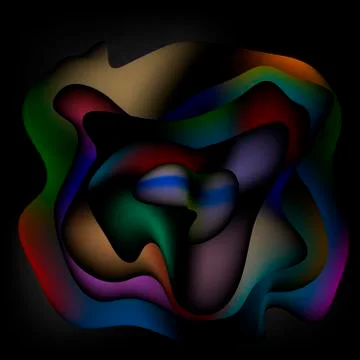 Abstract rose on a dark background Illustrazione stock
