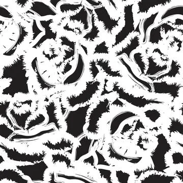 Abstract Rose Floral Seamless Pattern Design Stock Illustration