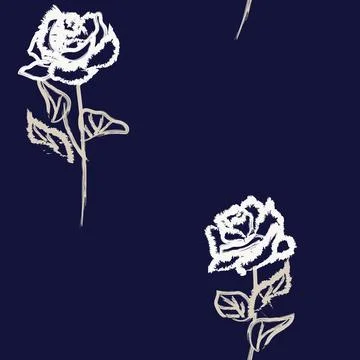 Abstract Rose Floral Seamless Pattern Design Stockillustratie