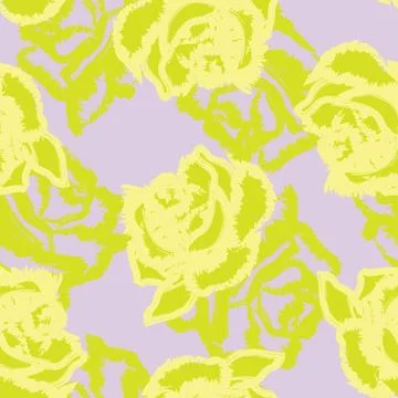 Abstract Rose Floral Seamless Pattern Design Stock Illustration