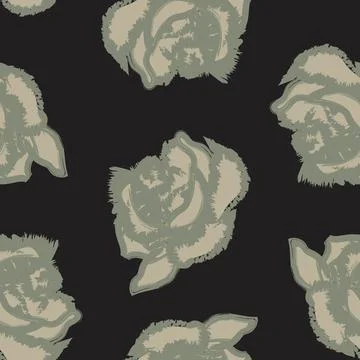 Abstract Rose Floral Seamless Pattern Design Illustrazione stock
