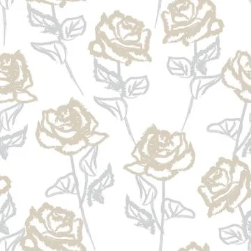 Abstract Rose Floral Seamless Pattern Design Illustrazione stock
