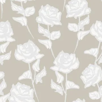 Abstract Rose Floral Seamless Pattern Design Stock Illustration