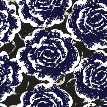 Abstract Rose Floral Seamless Pattern Design 스톡 일러스트