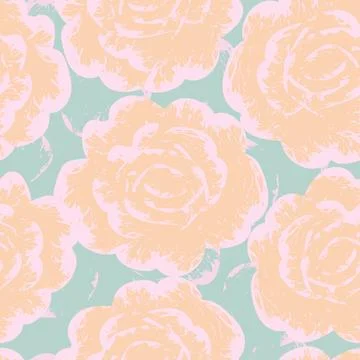Abstract Rose Floral Seamless Pattern Design Stockillustratie