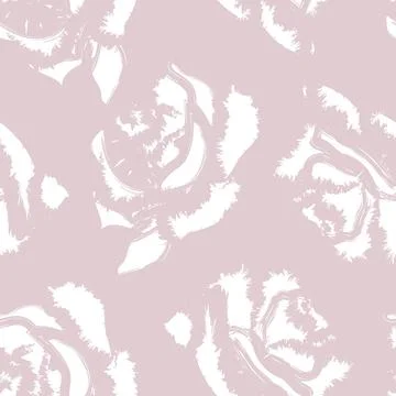 Abstract Rose Floral Seamless Pattern Design Stock Illustration