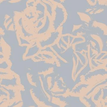 Abstract Rose Floral Seamless Pattern Design Illustrazione stock