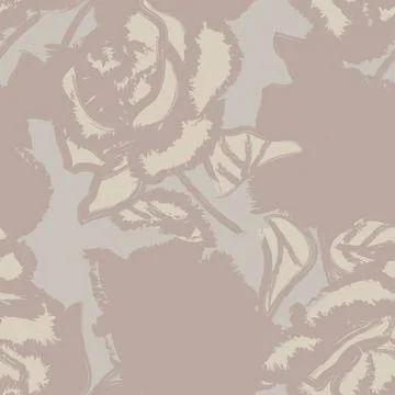 Abstract Rose Floral Seamless Pattern Design Illustrazione stock