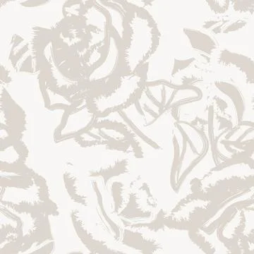 Abstract Rose Floral Seamless Pattern Design Stock Illustration