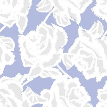 Abstract Rose Floral Seamless Pattern Design Stock Illustration
