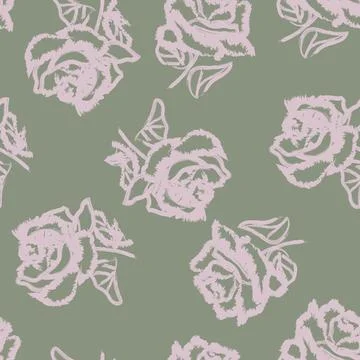 Abstract Rose Floral Seamless Pattern Design Illustrazione stock